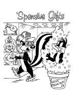 A coloring page of looney tunes